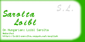 sarolta loibl business card